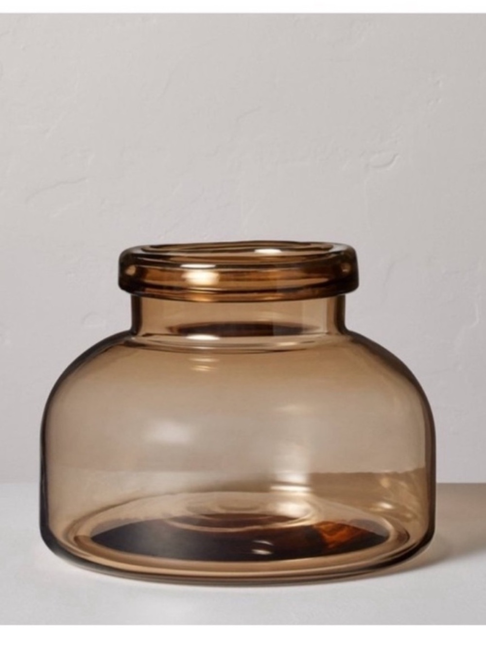 Hearth & Hand Magnolia 7" Brown Glass Decorative Wide Jug Vase
